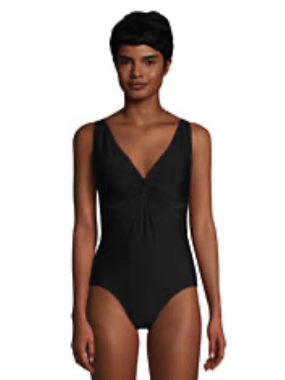 Lands’ End Black One-Piece Swimsuit